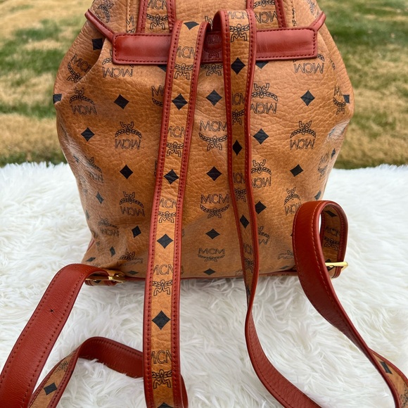 MCM Visetos Cognac Backpack - Picture 2 of 14